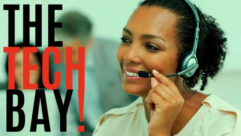 Formulario de contacto en TheTechBay.Eu, invitando a usuarios a compartir consultas y feedback.